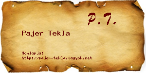 Pajer Tekla névjegykártya